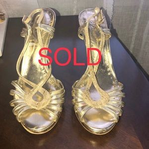 Gold Shoes - Heels In Gold by BCBG PARIS